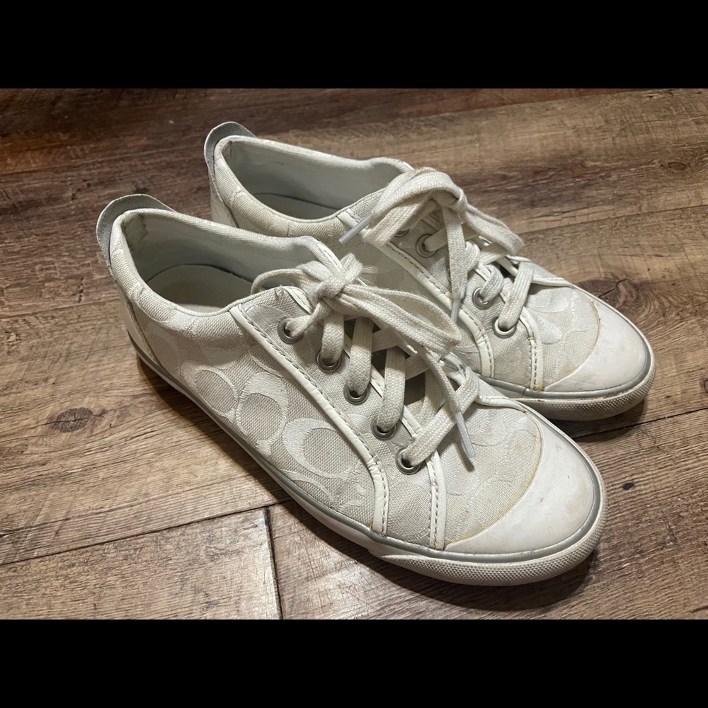 Coach white sneakers